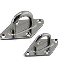 Pad Eye Plate Hook Set Four Pieces For Suspension Ceiling Hangers And Wall Mounts Marine Grade 6mm Stainless Steel Anchor Points