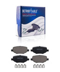 Ceramic brake pads and packaging for Brake Kit With 12.80 Inch Front Rotors And 12.99 Inch Rear Rotors Plus Ceramic Brake Pads For Ford Explorer Flex Taurus Lincoln MKS Replacement Plug And Play Fit For Easy Install And Long Lasting Stopping Power.