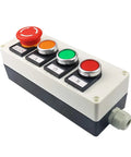 Red Yellow Green Emergency Stop Push Button Switch 1NC 1NO Self Locking Momentary Mushroom Button For Heavy Duty Machines 440V 10A