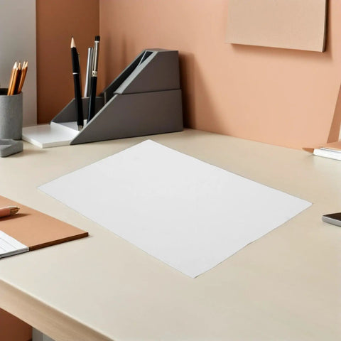 Boss Grade Flower Wrapping Paper Kit 200 Pieces 21x14 CM White Paper on a desk, writable surface, easy to cut and fold