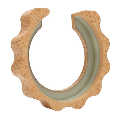 58mm Group Head Cover With Anti Scalding Heat Shield For E61 Coffee Machines Beech Wood Color ABS Material Brew Head Guard