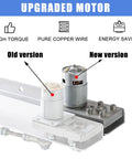 Comparison of old and new DIY Reciprocating Linear Motor 24V DC Long Stroke, highlighting upgraded motor features.