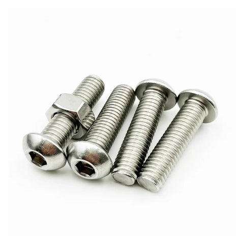 Hex Button Socket Head Screw Nut Kit With M2 M3 M4 M5 M6 Sizes Round Button Head Fasteners Metric Thread Bolts And Nuts Combo Built For DIY Projects And Mechanical Builds Your Go To Gear For Robotics RC And Small Motors, stainless steel bolts