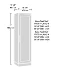 Dimensions of Slim Pantry Cabinet With Adjustable Shelves, Narrow Kitchen Storage Cabinet in Soft White, 71 inches tall