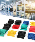 Solid 530-Piece Heat Shrink Tube Kit With 10 Sizes For Auto Repair And DIY Electronics Projects Includes Durable Polyolefin Cable Sleeves To Wrap Wires Neatly And Securely Without Breaking The Bank Today. Assorted 530-piece polyolefin heat shrink tubes in 10 colors and sizes