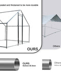 Walk In Heavy Duty Chicken Coop With Large Outdoor Run 9.8 Feet Long 9.8 Feet Wide 6.6 Feet High Sturdy Steel Frame comparison