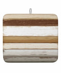 Vintage Country Style Kitchen Must Have Drying Mat For Countertop Brown Wood Grain Microfiber Absorbent 16x18 Inches