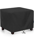 Outdoor Ottoman Cover 26W By 26D By 18H Square Coffee Table Waterproof fits side tables 24W x 24D inch, black polyester