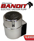 Chrome Bandit Electric Vacuum Pump 12 Volt Underhood Kit with polished chrome finish and pre-wired harness for easy installation.