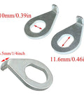 2 Pack Bike Wheel Hub Hook Washers Retaining Clips For Front Wheel Durable Steel Silver Safety Washers Front Axle Gasket