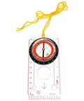 Pocket Sized Outdoor Travel Compass With Measuring Ruler And Navigation Tool For Hiking Or Orienteering And Camping with yellow lanyard