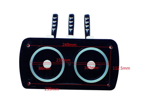 Ice Cream Machine Replacement Parts Kit For Standard Sized Units Durable Solid Construction Plug And Play Install Long Lasting Daily Use High Quality Components To Keep Your Frozen Treats Rolling Smoothly, black dual-ring panel
