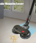 Electric Mop Attachment For Dyson V7 V8 V10 V11 Vacuums With LED Headlights And Water Reservoir on hardwood floor