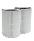 Two Pack Replacement Filter For Breeva A3 And A5 Air Purifiers With H13 True HEPA And Activated Carbon For Super Easy Install 4 Stage Filtration Captures PM2.5 Dust Down To 0.3 Microns, showing cylindrical design.