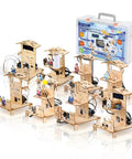 ESP32 STEM Smart Home Education Kit For Curious Kids 12 Plus Arduino Compatible Robotics Projects Eight Piece Set STEAM Coding And Engineering Toys For Hands On Learning Creative Tech Gift For Future Builders, eight wooden smart-home models