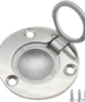 Stainless Steel 50mm Recessed Ring Pull Floor Handle For Boat Hatch Latch With Screws, Flush Mount Round Door Handle