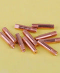 Cool 10 Pack MB 15AK Welding Torch Contact Tips With M6 Thread Hole. Durable copper design, suitable for MIG MAG jobs.