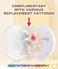 Totally Legit One Hand Button Maker Machine Kit Crafting Custom Pins And Badges Smooth Diy Press Kit 55 Mm Plus 35 Mm Supplies Quick Install Zero Stress, clear badge with polar bear design and floral pattern.