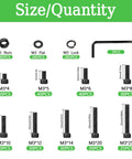 Comprehensive M3 Screws Assortment Kit With Hex Socket Head Bolts M3x5 6 8 10 12 14 20 25mm Nuts And Washers displayed in set
