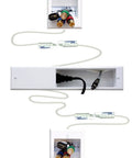 Recessed In Wall Cable Management Kit For Wall Mounted TV And Sound Bar With Dual Power Outlets, DIY installation components visible