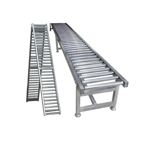 Portable Foldable Roller Conveyor Kit With 330 Lbs Capacity And Easy Install Durable Anti Wear Rollers For Smooth Material Handling Ideal For Market Chutes And Warehouse Solutions 12 Inch By 19 Point 6 Feet, foldable metal rollers