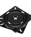 8 Inch Black Swivel Plate Set For Bar Stools Replacement With Ball Bearing Support, Built Tough, Seat Base Mount For Swivel Chairs Or Recliners, Sturdy Iron Construction, Rust Resistant, Quiet Operation, Pack Of 2, black steel swivel plate
