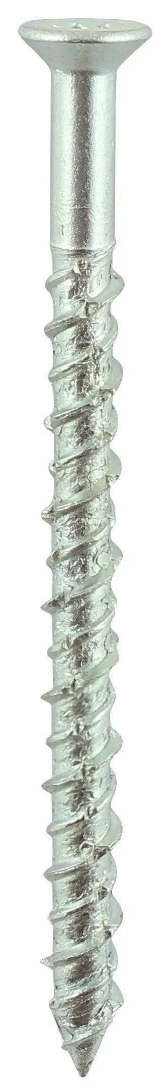 Top Shelf Countersunk Head Masonry Screws Six Millimeter By Sixty Millimeter Zinc Plated Brick Anchor Fasteners With Serrated V Threads T25 Drive Pack Of One Hundred Including Swift Twist Bit For Hardware Jobs No Fuss Guaranteed