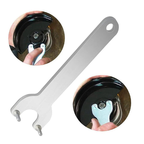 Heavy Duty Tough As Nails Angle Grinder Wrench Set With Smooth Threading And A Sick Tight Lock for quick blade swaps.