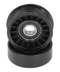 Ultimate 2 Piece Drive Belt Idler Pulley Set For Your Ride, black plastic pulleys with a metal bearing, ideal for Fairlane models.