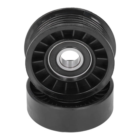 Ultimate 2 Piece Drive Belt Idler Pulley Set For Your Ride, black plastic pulleys with a metal bearing, ideal for Fairlane models.