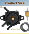Fuel Pump And Fuel Filter Kit With Fuel Line Replacement For John Deere Lawn Tractors And Honda Includes Pump Filter And Line