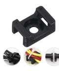Heavy Duty Three Hundred Screw Mount Cable Ties And Straps for securing cables, plastic base with 5mm hole for easy installation.