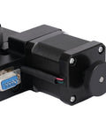 Close-up of the motor and connection port for High Precision 360 Degree Motorized Rotation Stage With 100mm Bearing Rotary Table