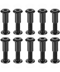 Built Tough Hex Socket Screws And Post Binding Bolts For Leather Craft Legit Heavy Duty M6 Male And Female Threads With Sleek Black Carbon Steel Coating Rock Hard Hold For Bags And Belts 10 Pack