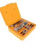 2 Inch Boring Head Set With R8 Shank, Includes 9 Pc 1/2 Inch Boring Bars And 3 Pc Hex Wrenches in orange case