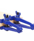Durable Handheld Vise Clamp For Welding Jobs With Textured Jaws To Grip Metal Tight And Stop Slipping During Grinding Filing Or Cutting Tasks For Serious DIY Pros on a wooden surface.