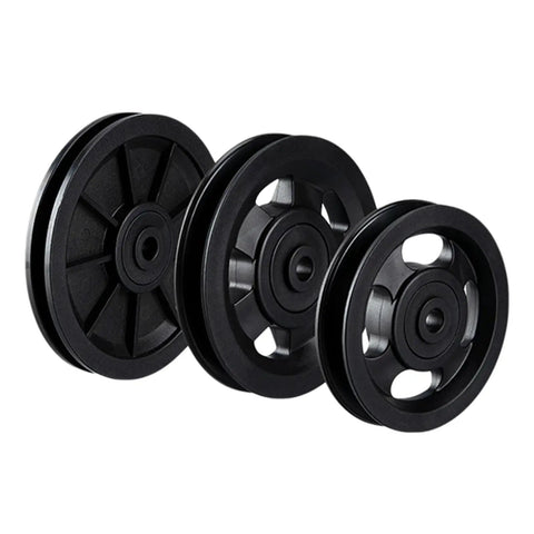 Nylon Bearing Pulley Wheel Round Roller For Gym Cable System Fitness Equipment Accessory Must Have For Strength Training And Cable Machines Smooth Ride Exercise Roller Durable Gym Part, black nylon pulleys