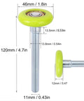 Top Shelf 15 Pack 1.8 Inch Green Nylon Garage Door Rollers featuring quiet 6200ZZ precision ball bearings, showcasing dimensions and details.