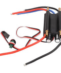Beefed Up Brushless ESC 50A Water Cooled Bidirectional Electronic Speed Controller for RC Boats and Airships displayed with wiring.