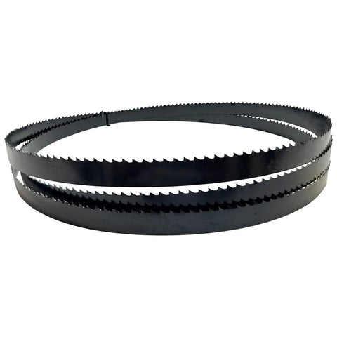 Three Pack 93.5 Inch Wood Bandsaw Blades Set For Fourteen Inch Saws Includes One Half Inch 6TPI One Quarter Inch 6TPI And One Eighth Inch 14TPI Blades