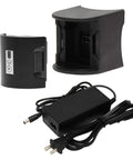Premium Black Rechargeable Nicad Battery And Charger Kit Compatible With Lighter Weight Tredrums And Tredrumt Electric Drum Pumps Featuring Detachable Holder and charger cable.