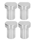 Stainless Steel Stop Dog Set 4 Pieces 19mm, fits countertop dog holes, non slip grip for woodworking and planing