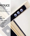 Clear Adhesive Bumper Pads 8mm Wide 4mm Thick Hemispherical Self Adhesive Silicone Furniture Protectors on a cabinet door