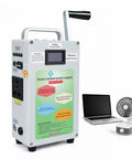 Off Grid Power On The Go With 150W And 500W Hand Crank Generator, emergency backup next to laptop and fan