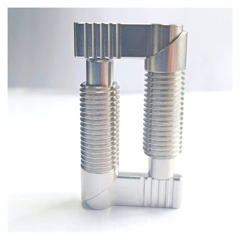 Heavy Duty Stainless Steel Spring Plunger Pin Featuring Slick Ergonomic L Shaped Indexing Handle And Smooth Retractable M12 Locking Mechanism