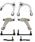 Heavy Duty 8 Piece Steering And Suspension Kit For Cadillac CTS 2014 includes two control arms, four ball joints, and two tie rod ends.