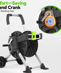 Garden Hose Reel Cart With 150 Feet Of 5/8 Inch Hose, Aluminum Frame, Rust Resistant Reel, No Sweat Crank Handle detail