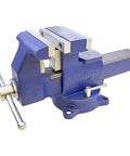 Beefy Industrial Grade Reversible Vise With Five Point Five Inch Jaws Heavy Duty Ductile Iron Castings 360 Degree Swivel Base Gear Locking System