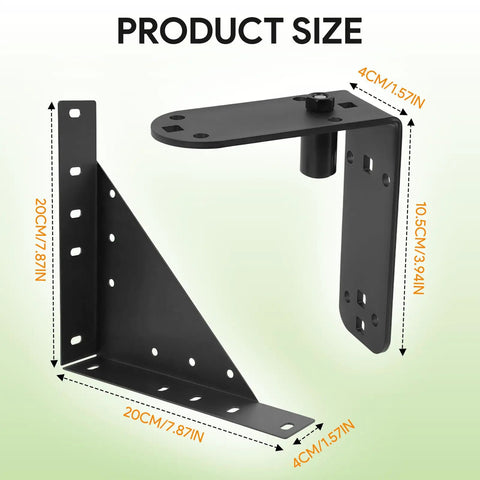 Beefy Sliding Gate Hardware Kit For 1 To 2 Inch Thick Wood Gates With Adjustable Guide Roller And Outer Corner Bracket Built Tough For Wood Fences Deck Gates Easy Install And Smooth Sliding, black steel brackets