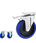 Heavy Duty 3 4 5 Inch Silent Swivel Casters With Dual Ball Bearings For Industrial Carts And Equipment Smooth Quiet Wheels